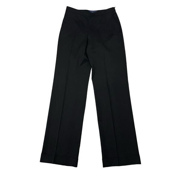 Incotex High Comfort Wool Dress Pants Cuffed Leg Black Italy Size IT 44 / US 12 - Picture 1 of 10